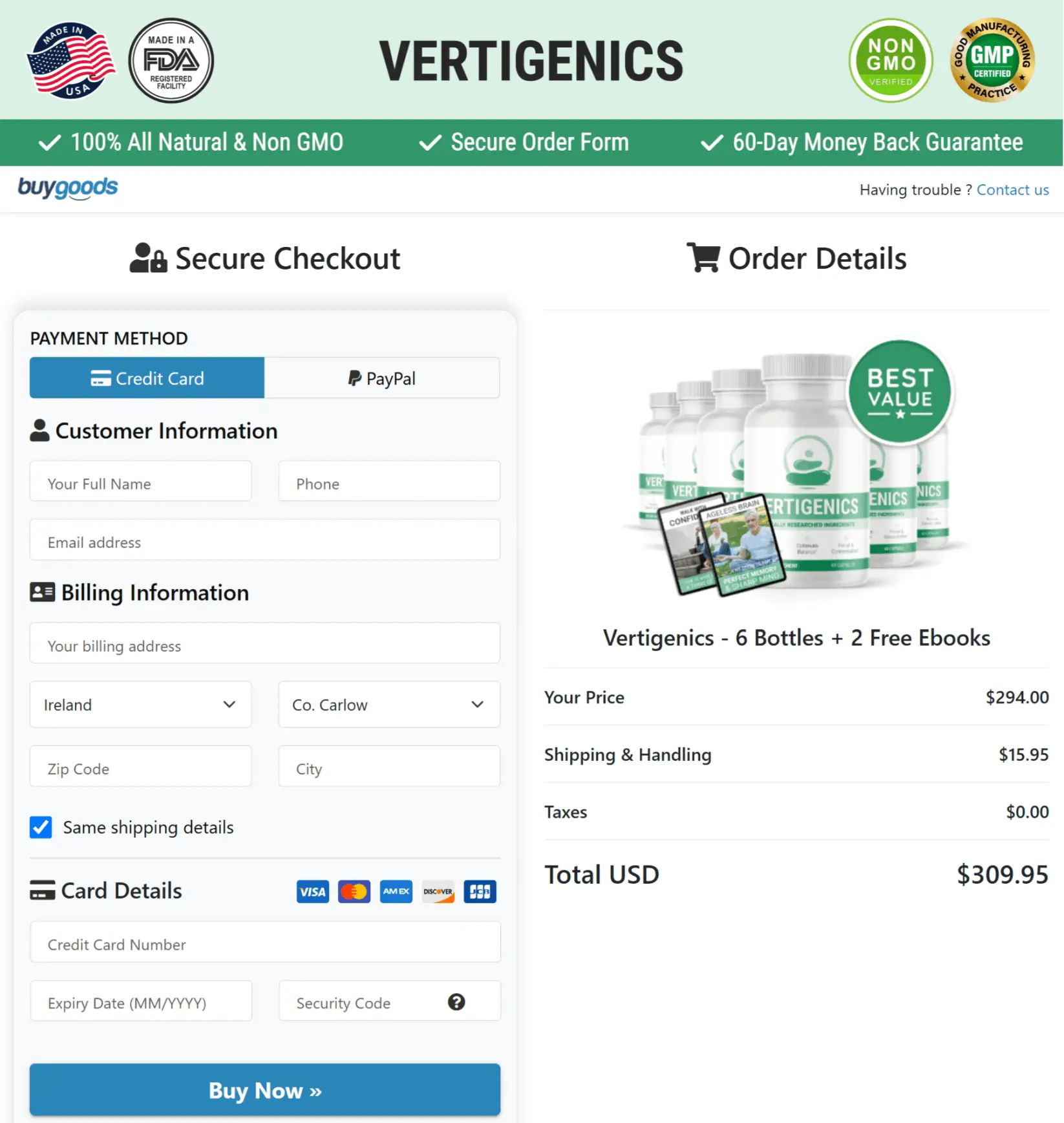 vertigenics checkout